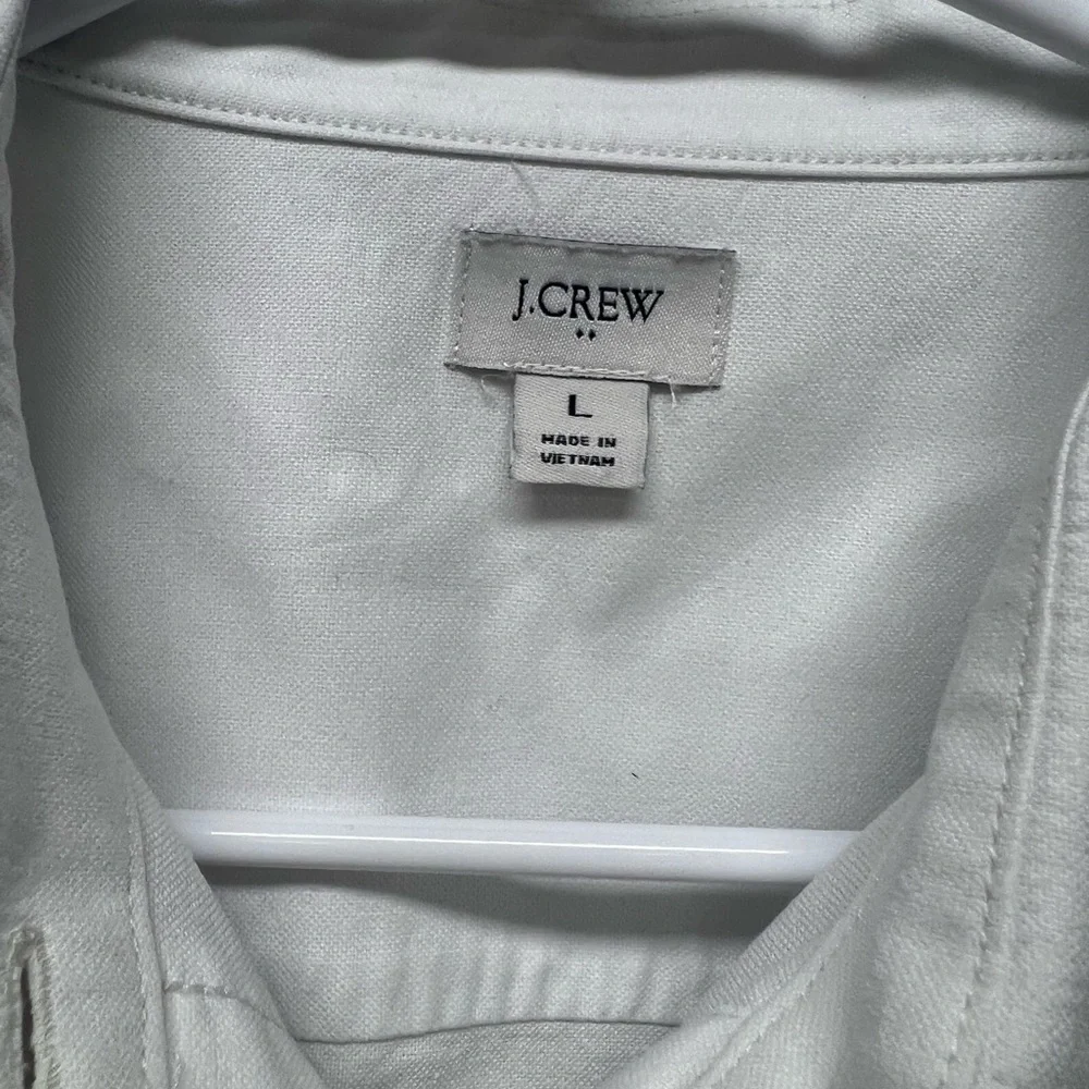 J. Crew White Button-Down Shirt